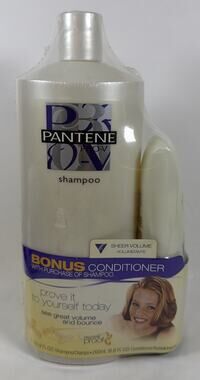 Pantene Pro-V Shampoo 33.9 Fl Oz Sheer Volume Volumizante 6.8 Fl Oz Conditioner